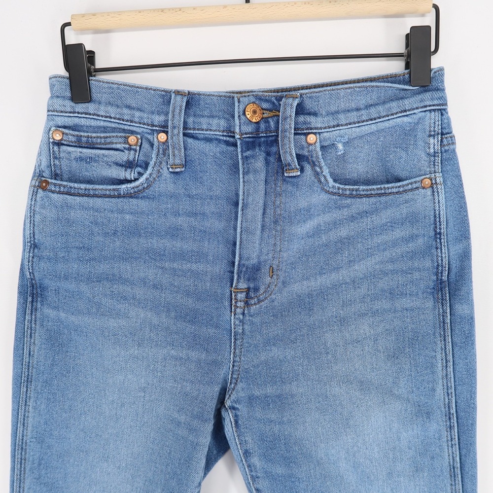 Point Sur Shoreditch Jeans Womens 25 Blue Straight Leg High Rise Stretch J. Crew - Picture 3 of 11